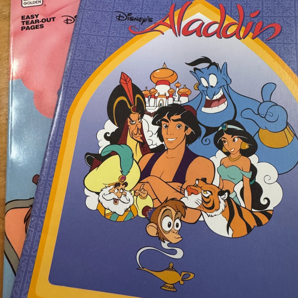 Disney Aladdin Storybook with Blue and Yellow Cover